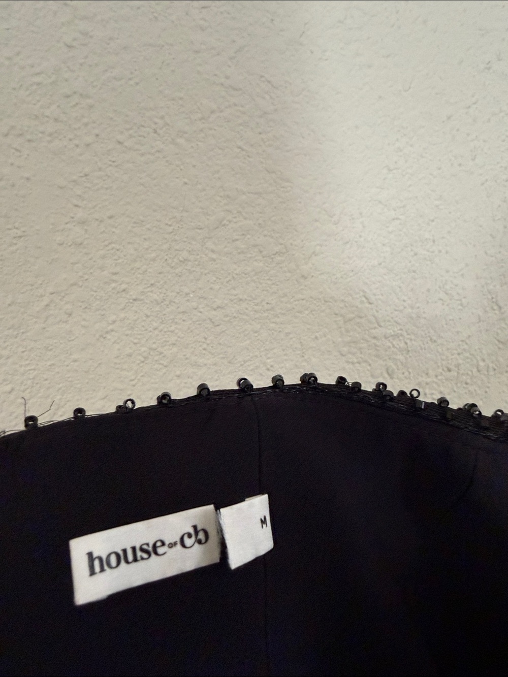 House of CB Alicia Black hand beaded embellished  maxi dress size M - Picture 13 of 13